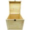 Unfinished Wood Crate Style Box with Hinged Lid for Arts, Crafts, Hobbies, and Home Storage - 10.60&#x22; x 10.60&#x22; x 10.60&#x22; in Inches